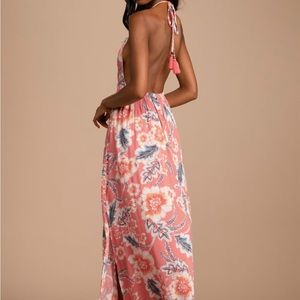Floral halter maxi dress